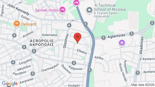 Apartments for rent i Nicosia Strovolos - kort over placeringen
