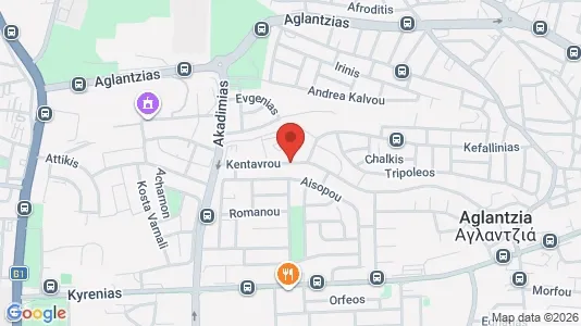 Apartments for rent i Nicosia Aglantzia - kort over placeringen