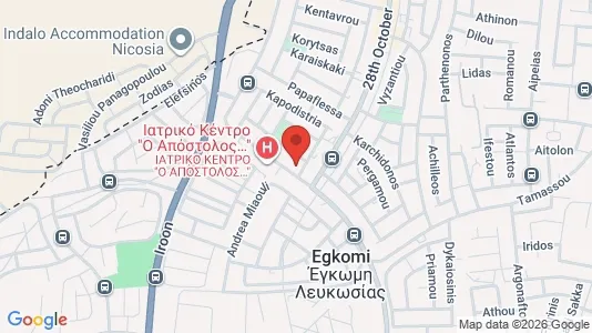 Apartments for rent i Nicosia Egkomi - kort over placeringen