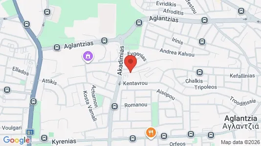 Apartments for rent i Nicosia Aglantzia - kort over placeringen
