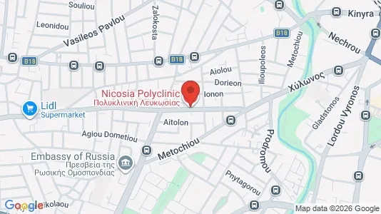 Apartments for rent i Nicosia Lefkosia - kort over placeringen