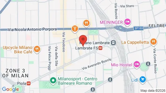 Rooms for rent i Milano Zona 3 - Porta Venezia, Città Studi, Lambrate - kort over placeringen