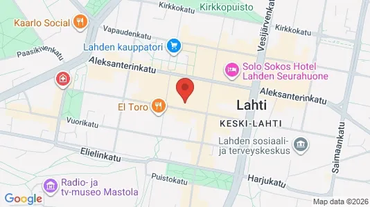 Apartments for rent i Lahti - kort over placeringen