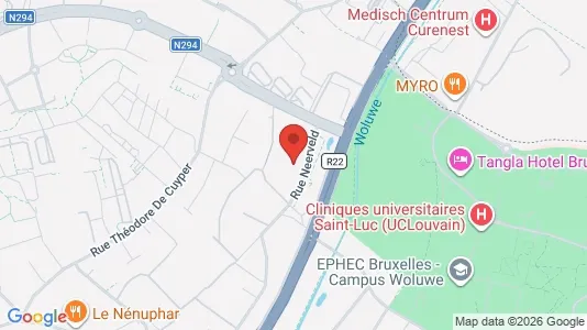 Apartments for rent i Brussels Sint-Lambrechts-Woluwe - kort over placeringen