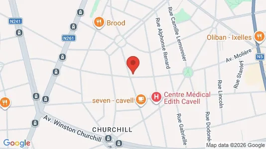 Apartments for rent i Brussels Elsene - kort over placeringen