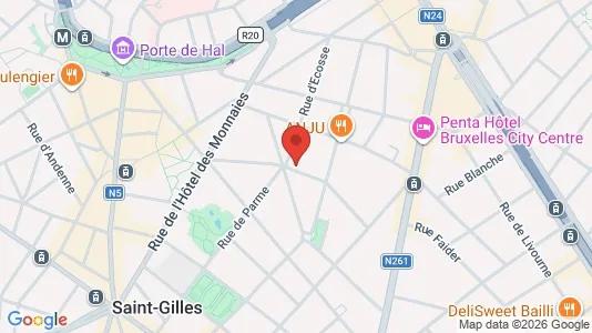 Apartments for rent i Brussels Sint-Gillis - kort over placeringen