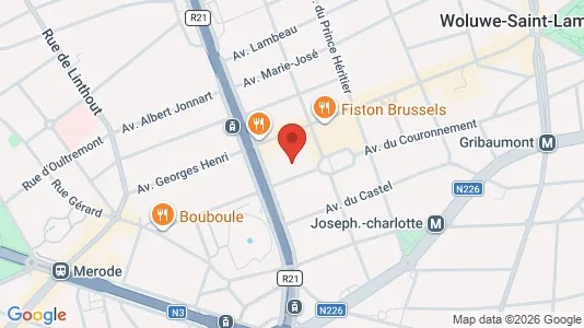 Apartments for rent i Brussels Sint-Lambrechts-Woluwe - kort over placeringen