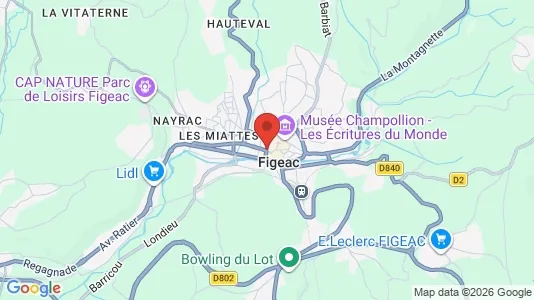 Apartments for rent i Figeac - kort over placeringen