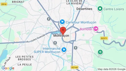 Apartments for rent i Montluçon - kort over placeringen