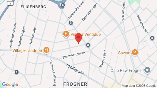Apartments for rent i Oslo Frogner - kort over placeringen