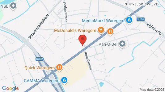 Apartments for rent i Waregem - kort over placeringen