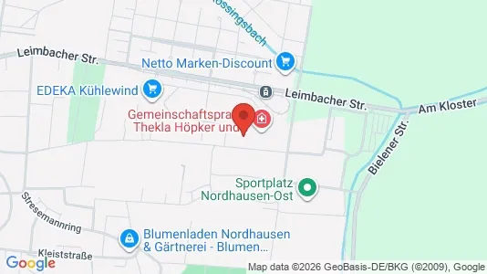Apartments for rent i Nordhausen - kort over placeringen