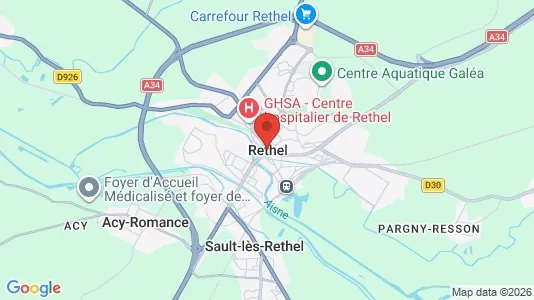 Apartments for rent i Rethel - kort over placeringen