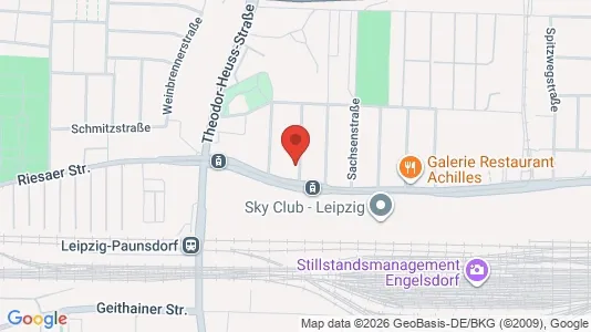 Apartments for rent i Leipzig - kort over placeringen