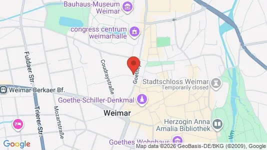 Apartments for rent i Weimar - kort over placeringen