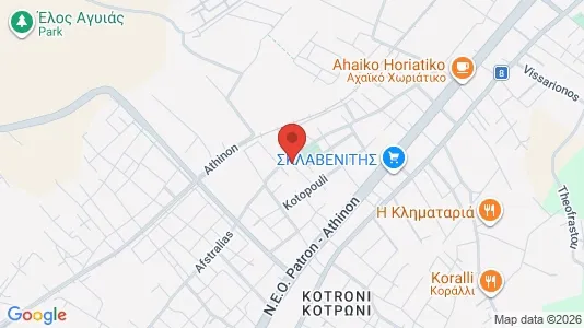 Apartments for rent i Patras - kort over placeringen