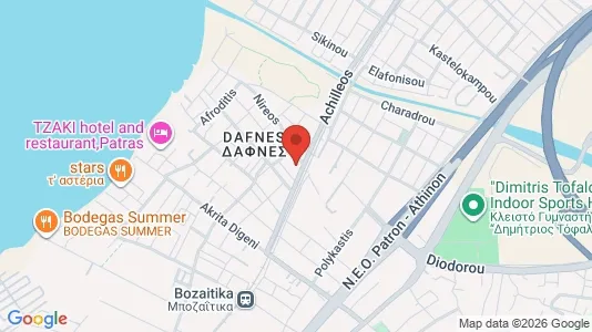 Apartments for rent i Patras - kort over placeringen