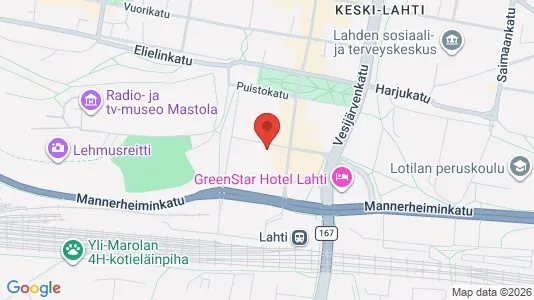 Apartments for rent i Lahti - kort over placeringen