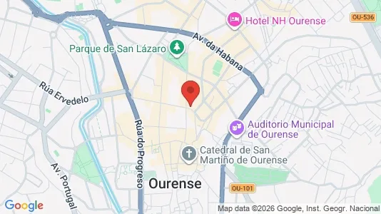 Rooms for rent i Ourense - kort over placeringen