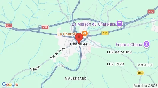 Houses for rent i Charolles - kort over placeringen