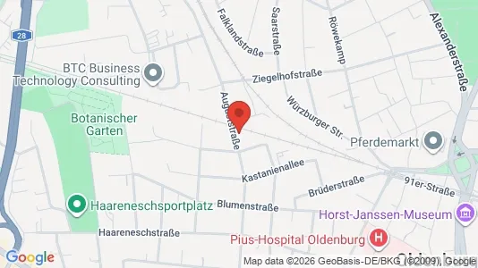 Apartments for rent i Oldenburg - kort over placeringen