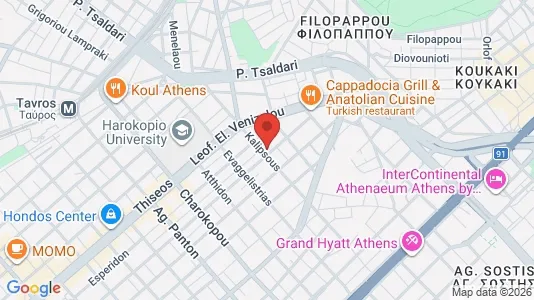 Apartments for rent i Kallithea - kort over placeringen