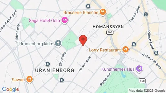Apartments for rent i Oslo Frogner - kort over placeringen