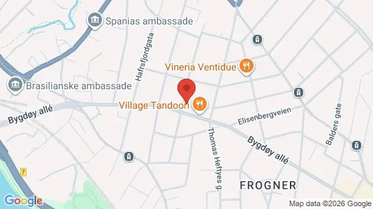 Apartments for rent i Oslo Frogner - kort over placeringen