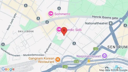 Rooms for rent i Oslo Frogner - kort over placeringen