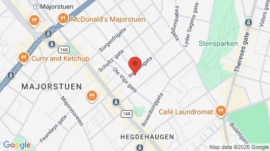 Rooms for rent i Oslo Frogner - kort over placeringen