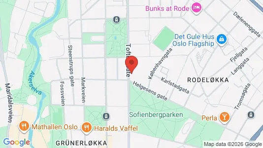 Rooms for rent i Oslo Grünerløkka - kort over placeringen