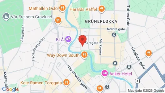 Rooms for rent i Oslo Grünerløkka - kort over placeringen