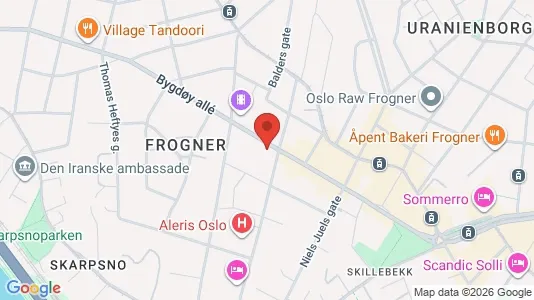 Apartments for rent i Oslo Frogner - kort over placeringen