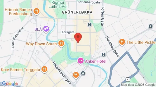 Rooms for rent i Oslo Grünerløkka - kort over placeringen