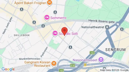 Apartments for rent i Oslo Frogner - kort over placeringen