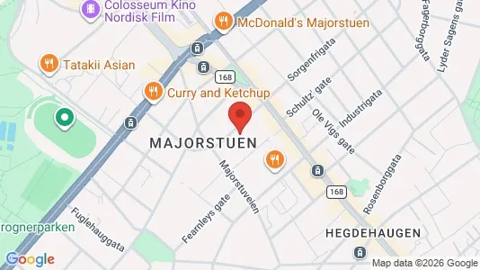 Rooms for rent i Oslo Frogner - kort over placeringen