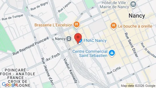 Apartments for rent i Nancy - kort over placeringen
