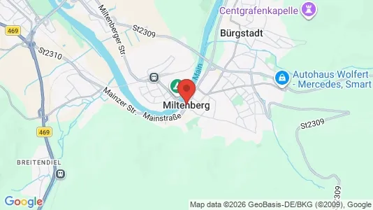Apartments for rent i Miltenberg - kort over placeringen