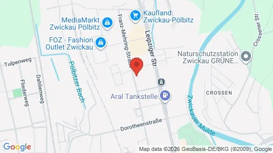 Apartments for rent i Zwickau - kort over placeringen