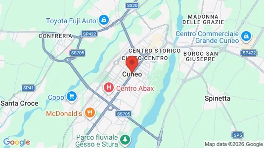 Apartments for rent i Cuneo - kort over placeringen
