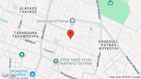 Apartments for rent i Patras - kort over placeringen