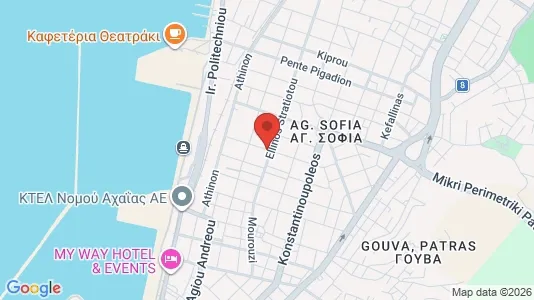 Apartments for rent i Patras - kort over placeringen