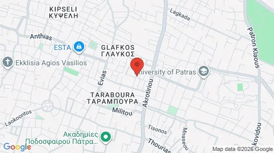Apartments for rent i Patras - kort over placeringen
