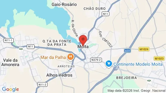 Apartments for rent i Moita - kort over placeringen