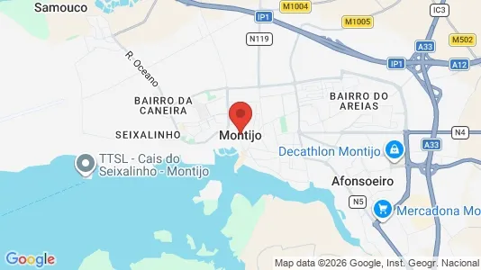 Apartments for rent i Montijo - kort over placeringen
