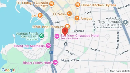 Apartments for rent i Glyfada - kort over placeringen