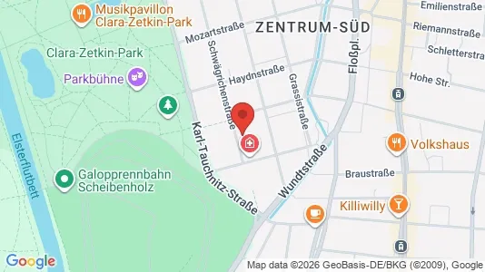 Apartments for rent i Leipzig - kort over placeringen