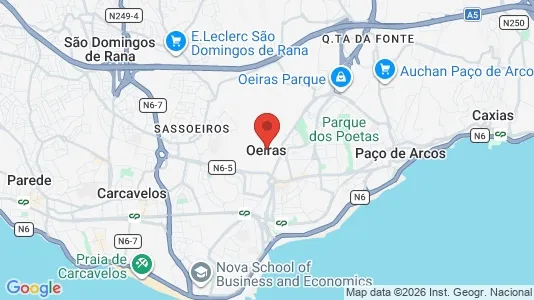 Apartments for rent i Oeiras - kort over placeringen