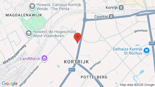Apartments for rent i Kortrijk - kort over placeringen