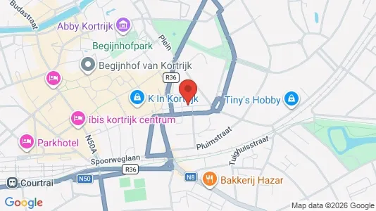 Apartments for rent i Kortrijk - kort over placeringen